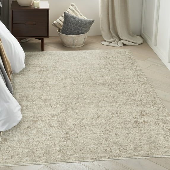 Nourison Outlines 5'3" x 7'3" Ivory Grey Vintage Indoor Rug