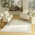 thumbnail image 1 of Nourison Pacific Shag 5'3" x 7'3" Ivory Beige Shag Indoor Rug, 1 of 9