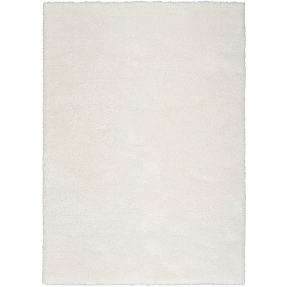 Nourison Pacific Shag Plush Solid Indoor Rug Ivory 7'10" x 9'10"