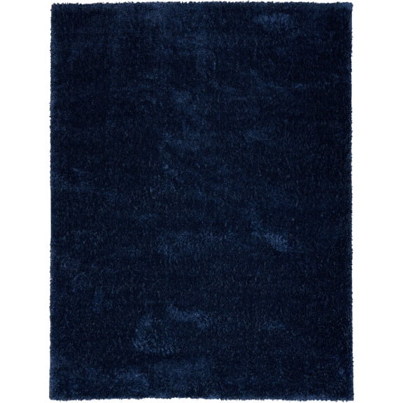 Nourison Pacific Shag Plush Solid Indoor Rug Navy 7'10" x 9'10"
