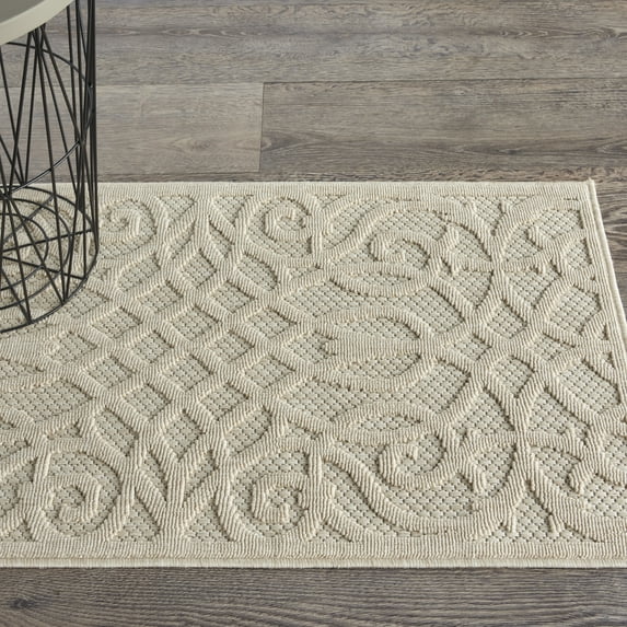 Nourison Palamos Indoor/outdoor Casual Contemporary Cream Area Rug