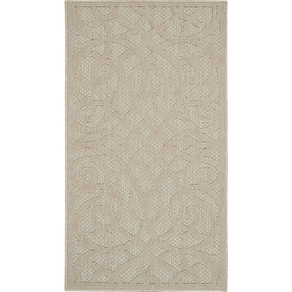 Nourison Palamos PLS04 Indoor/outdoor Area Rug - Cream 2'2" x 3'9"