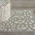 thumbnail image 1 of Nourison Palamos Indoor/outdoor Casual Contemporary Cream Grey Area Rug, 1 of 10