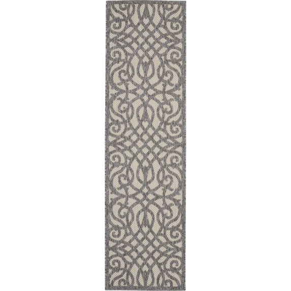 Nourison Palamos PLS04 Indoor/outdoor Area Rug - Cream Grey 2'2" x 7'6"