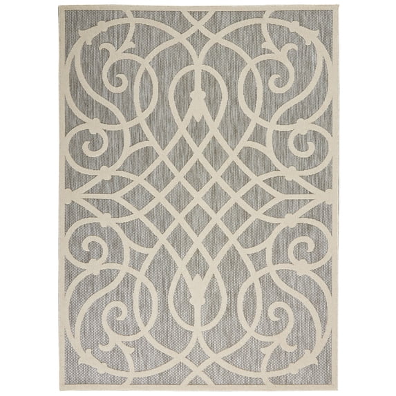 Nourison Palamos Indoor/outdoor Casual Contemporary Grey Area Rug