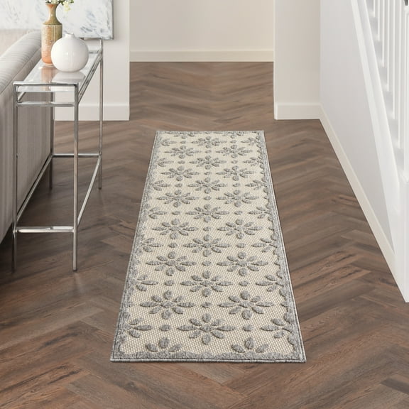 Nourison Palamos Indoor/outdoor Floral Contemporary Cream Area Rug