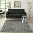 thumbnail image 1 of Nourison Palamos Indoor/outdoor Geometric Contemporary Dark Grey Area Rug, 1 of 9
