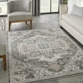 thumbnail image 1 of Nourison Parisa 5'3" x 7'5" Grey Sage Bordered Indoor Rug, 1 of 8