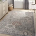 thumbnail image 1 of Nourison Parisa Bordered Indoor Area Rug - 5'3" x 7'5" Grey/Multi, 1 of 8