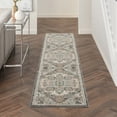thumbnail image 1 of Nourison Parisa French Country Grey Sage 2'3" x 10' Area Rug, Plush, Bedroom, Kitchen, Living Room, (10' Runner), 1 of 7
