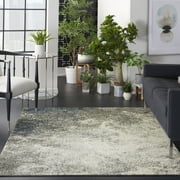 Nourison Passion Abstract Charcoal Ivory 5'3" x 7'3" Area Rug, (5x7)