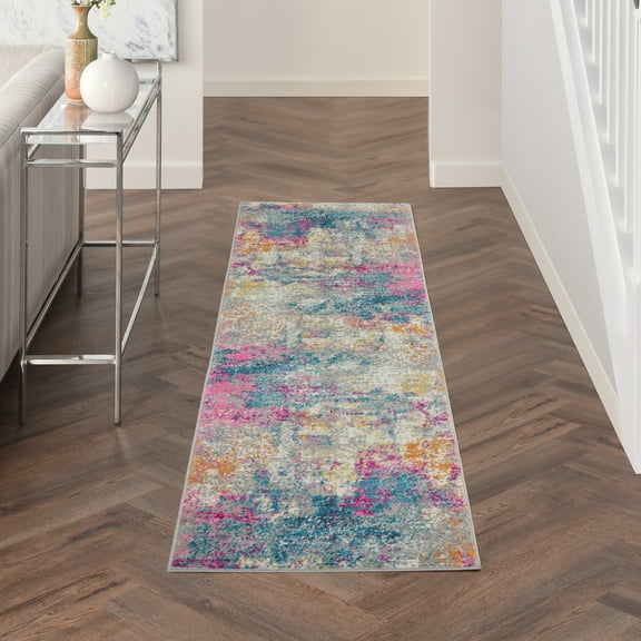 Nourison Passion Abstract Ivory/Multi 1'10" x 6' Area Rug, (2x6)