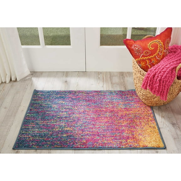 Nourison Passion Abstract Multicolor 1'10" x 2'10" Area Rug, (2x2)