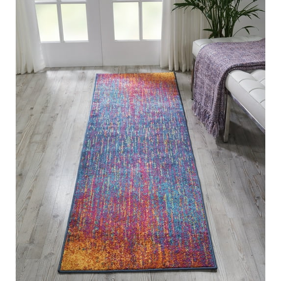 Nourison Passion Abstract Multicolor 2'2" x 10' Area Rug, (2x10)