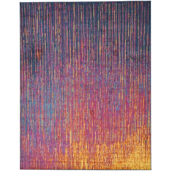 Nourison Passion Abstract Multicolor 5'3" x 7'3" Area Rug, (5x7)