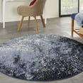 thumbnail image 1 of Nourison Passion All-over design Light Blue Black 4' x Round Area Rug (4 Round), 1 of 8