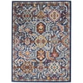 thumbnail image 1 of Nourison Passion Traditional Rustic Indoor Rug Blue/Multicolor 3'9" x 5'9", 1 of 9