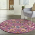 thumbnail image 1 of Nourison Passion Bohemian Fuchsia 5'3" x round Area Rug, (5 Round), 1 of 8