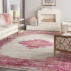 Nourison Passion Bohemian Ivory/Fuchsia 12' x 15' Area Rug, (12x15)