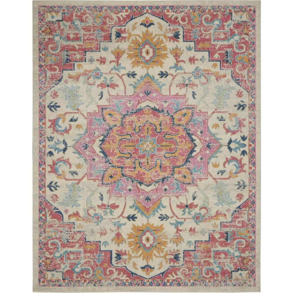 Nourison Passion Bohemian Ivory/Pink 8' x 10' Area Rug, (8x10)