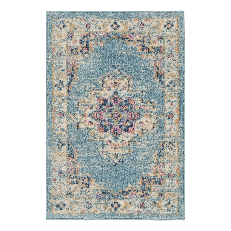 Nourison Passion Persian Blue 2 2 x 7 6 Area Rug 2×8