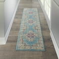 thumbnail image 1 of Nourison Passion Bohemian Light Blue 2'2" x 7'6" Area Rug, (2x8), 1 of 7