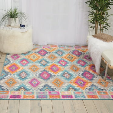 Nourison Passion Bohemian Multicolor 5'3" x 7'3" Area Rug, (5x7)