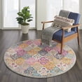 thumbnail image 1 of Nourison Passion Bohemian Multicolor 5'3" x round Area Rug, (5 Round), 1 of 8