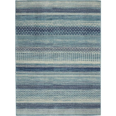 Nourison Passion Bohemian Navy Blue 5'3" x 7'3" Area Rug, (5x7)