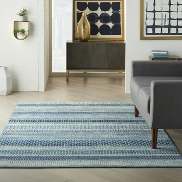 Nourison Passion Bohemian Navy Blue 5'3" x 7'3" Area Rug, (5x7)