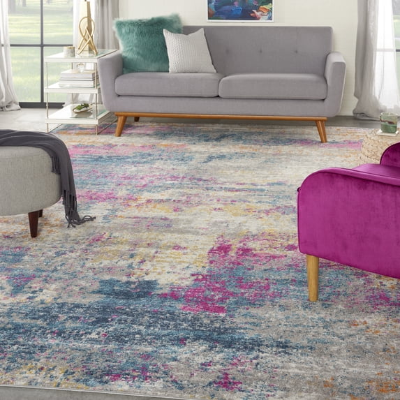 Nourison Passion Contemporary Ivory/Multi 10' x 14' Area Rug, (10x14)