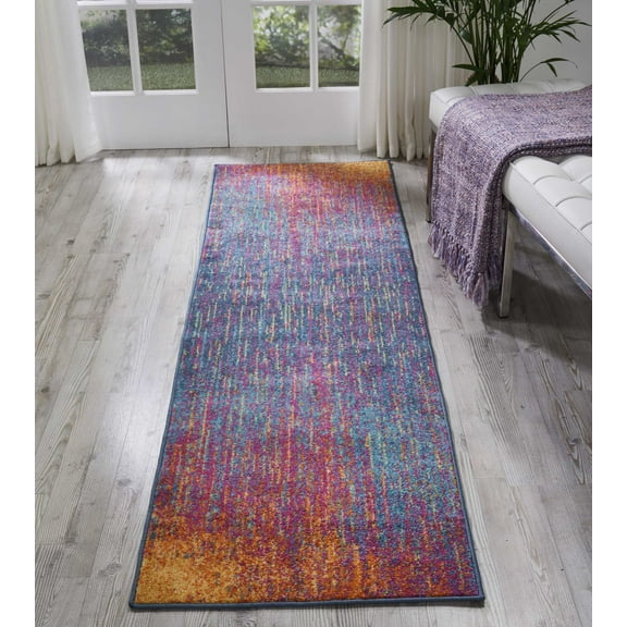 Nourison Passion Contemporary Multicolor 2'2" x 7'6" Area Rug, (2x8)