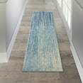 thumbnail image 1 of Nourison Passion Contemporary Navy/Light Blue 2'2" x 7'6" Area Rug, (2x8), 1 of 7
