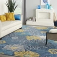 thumbnail image 1 of Nourison Passion Floral Blue 10' x 14' Area Rug, (10x14), 1 of 8