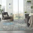 thumbnail image 1 of Nourison Passion Floral Charcoal/Blue 6'7" x 9'6" Area Rug, (7x10), 1 of 8