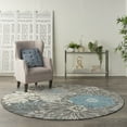 thumbnail image 1 of Nourison Passion Floral Charcoal/Blue 8' ROUND Area Rug, (8 Round), 1 of 8