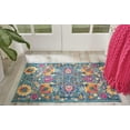 thumbnail image 1 of Nourison Passion Floral Denim 1'10" x 2'10" Area Rug, (2x2), 1 of 6