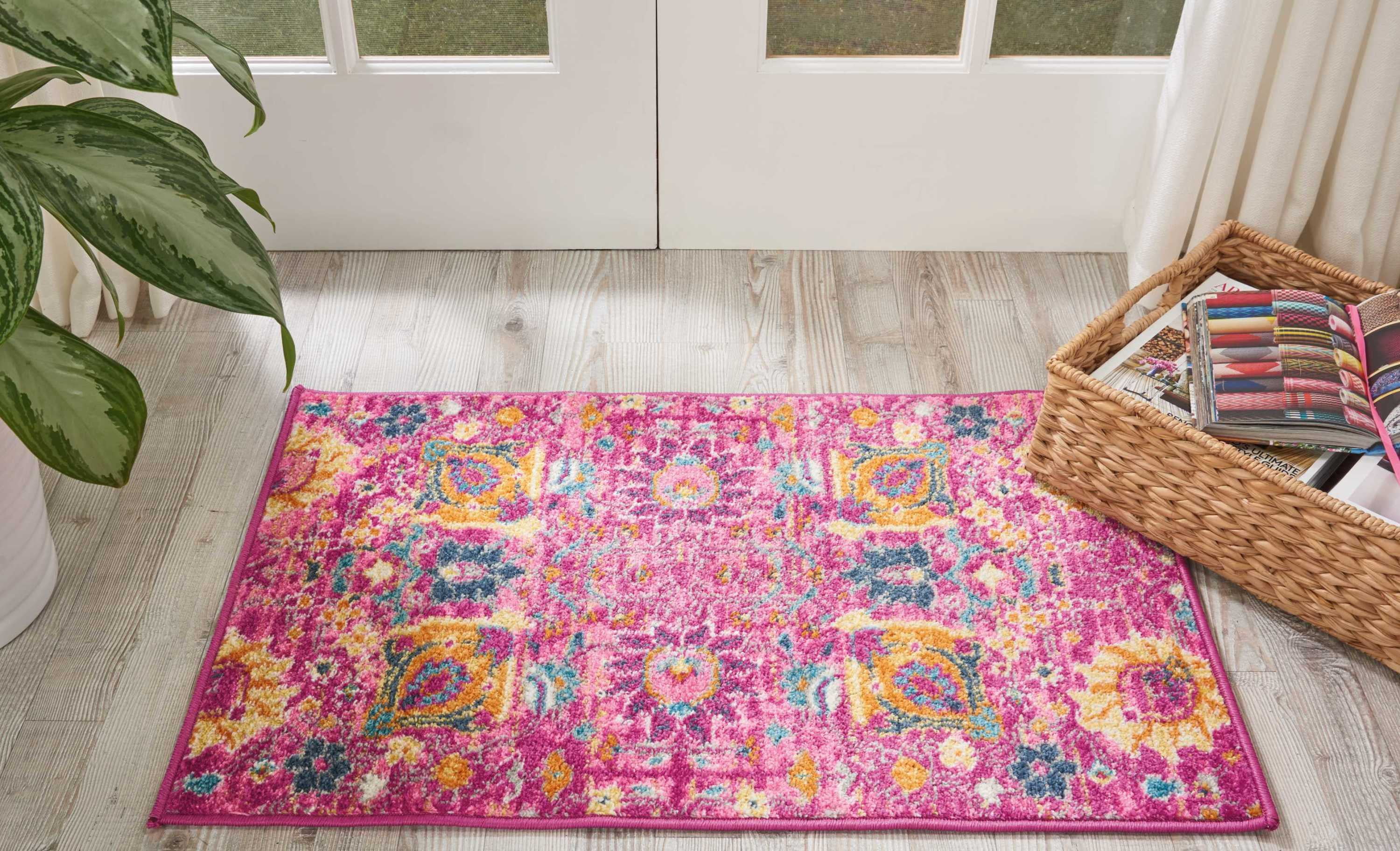 Fuchsia Rugs Nourison Passion Floral Fuchsia 1'10