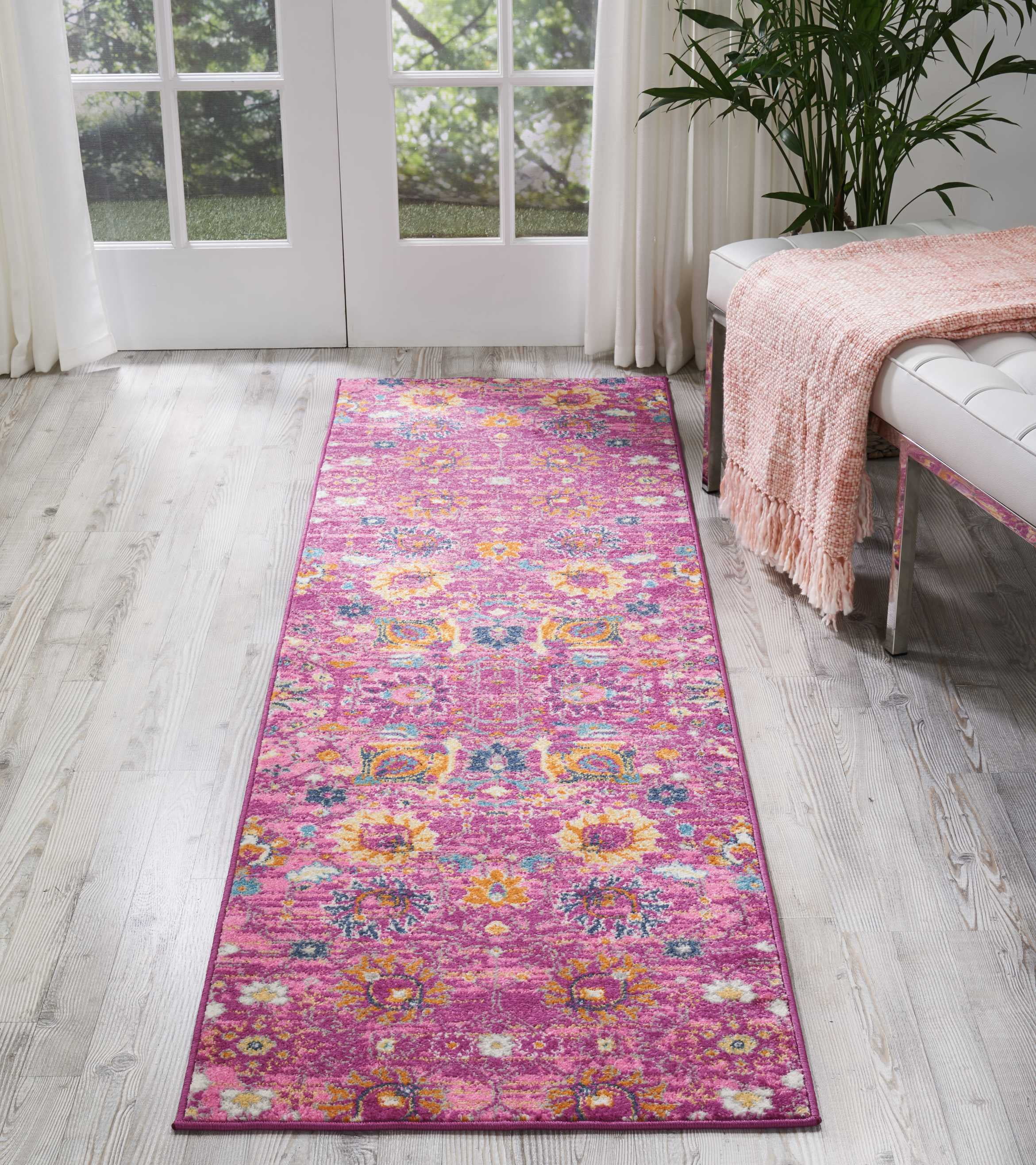 Fuchsia Rugs Nourison Passion Floral Fuchsia 2'2