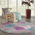 thumbnail image 1 of Nourison Passion Floral Grey 5'3" x round Area Rug, (5 Round), 1 of 8