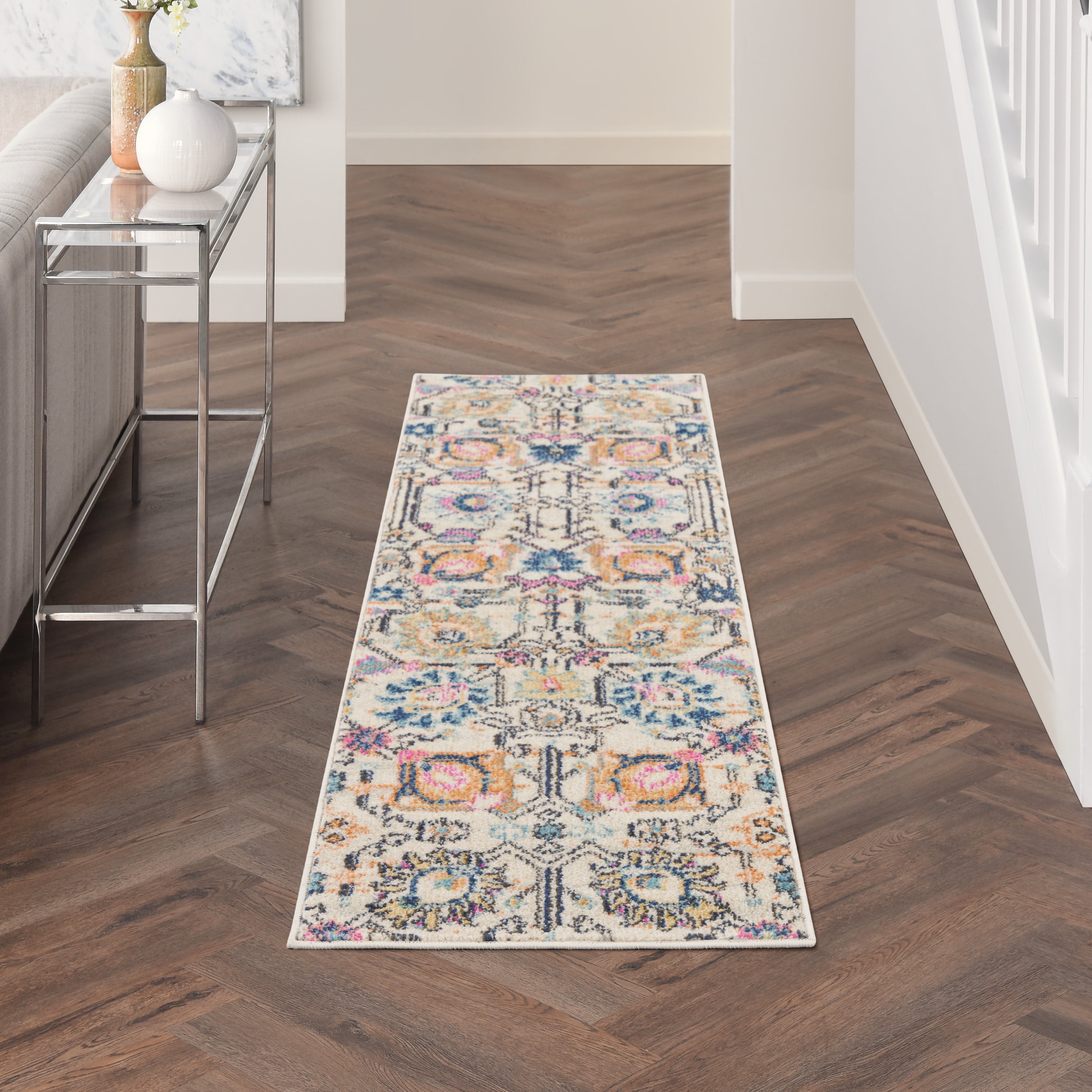 Nourison Passion Floral Ivory/Multi 1'10" x 6' Area Rug, (2x6)