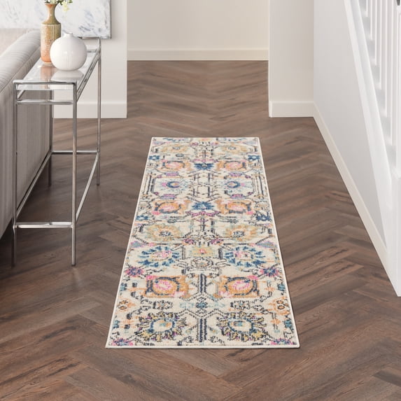Nourison Passion Floral Ivory/Multi 1'10" x 6' Area Rug, (2x6)