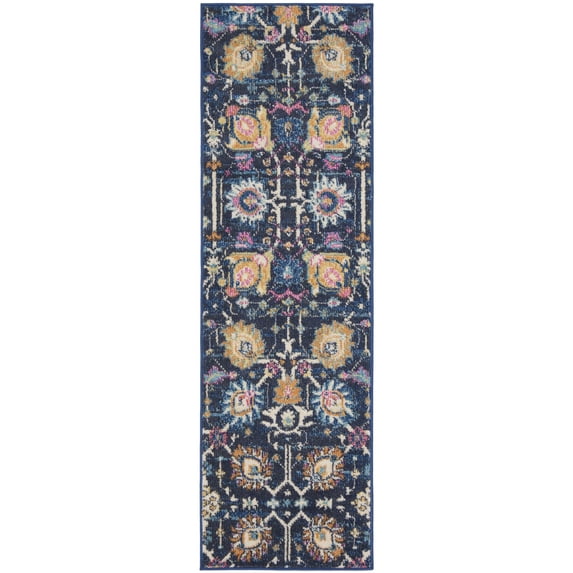 Nourison Passion Bohemian Indoor Rug Navy 1'10" x 6'