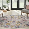 thumbnail image 1 of Nourison Passion Floral Silver 8' x Round Area Rug, (8 Round), 1 of 8