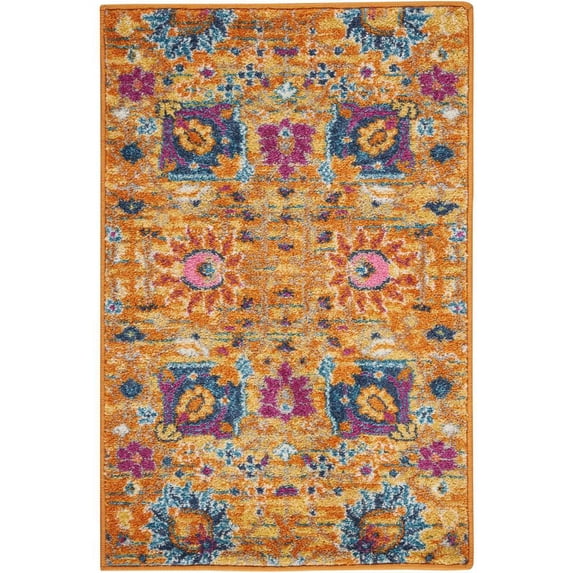 Nourison Passion Floral Sunburst 1'10" x 2'10" Area Rug, (2x2)