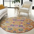 thumbnail image 1 of Nourison Passion Floral Sunburst 5'3" x Round Area Rug, (5 Round), 1 of 8
