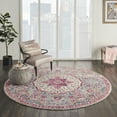 thumbnail image 1 of Nourison Passion Grey/Multicolor 8' x Round Area Rug, Traditional, Persian, Bed Room, Living Room, Dining Room, Kitchen, , Easy Cleaning, Non Shedding (8' Round), 1 of 8