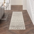 thumbnail image 1 of Nourison Passion Ivory/Grey 1'10" x 6' Area Rug, Boho, Farmhouse, Bed Room, Living Room, Dining Room, Kitchen, , Easy Cleaning, Non Shedding (6' Runner), 1 of 8