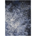 thumbnail image 1 of Nourison Passion Light Blue/Black 5'3" x 7'3" Area Rug, Boho, Abstract, Bed Room, Living Room, Dining Room, Kitchen, , Easy Cleaning, Non Shedding (5' x 7'), 1 of 9
