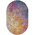 thumbnail image 1 of Nourison Passion Modern Abstract Multicolor 8' Oval Area Rug (8 Oval), 1 of 9